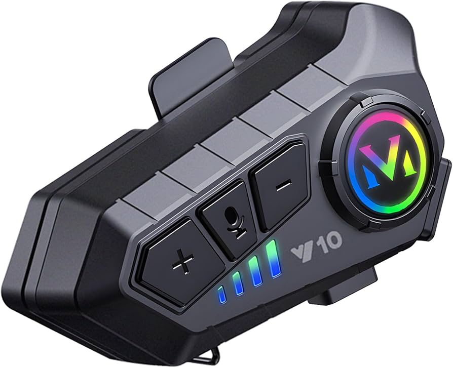 Audífonos Bluetooth Y10 para Casco de Motocicleta HiFi, IPX6, Manos Libres