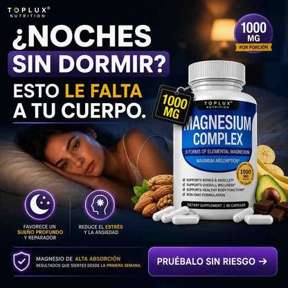 Magnesio Complex 8 en 1 | Promoción 3 frascos x $49.99
