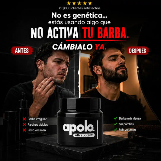 Apolo para Crecimiento de Barba Ultra Potente