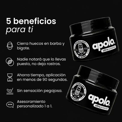 Apolo para Crecimiento de Barba Ultra Potente