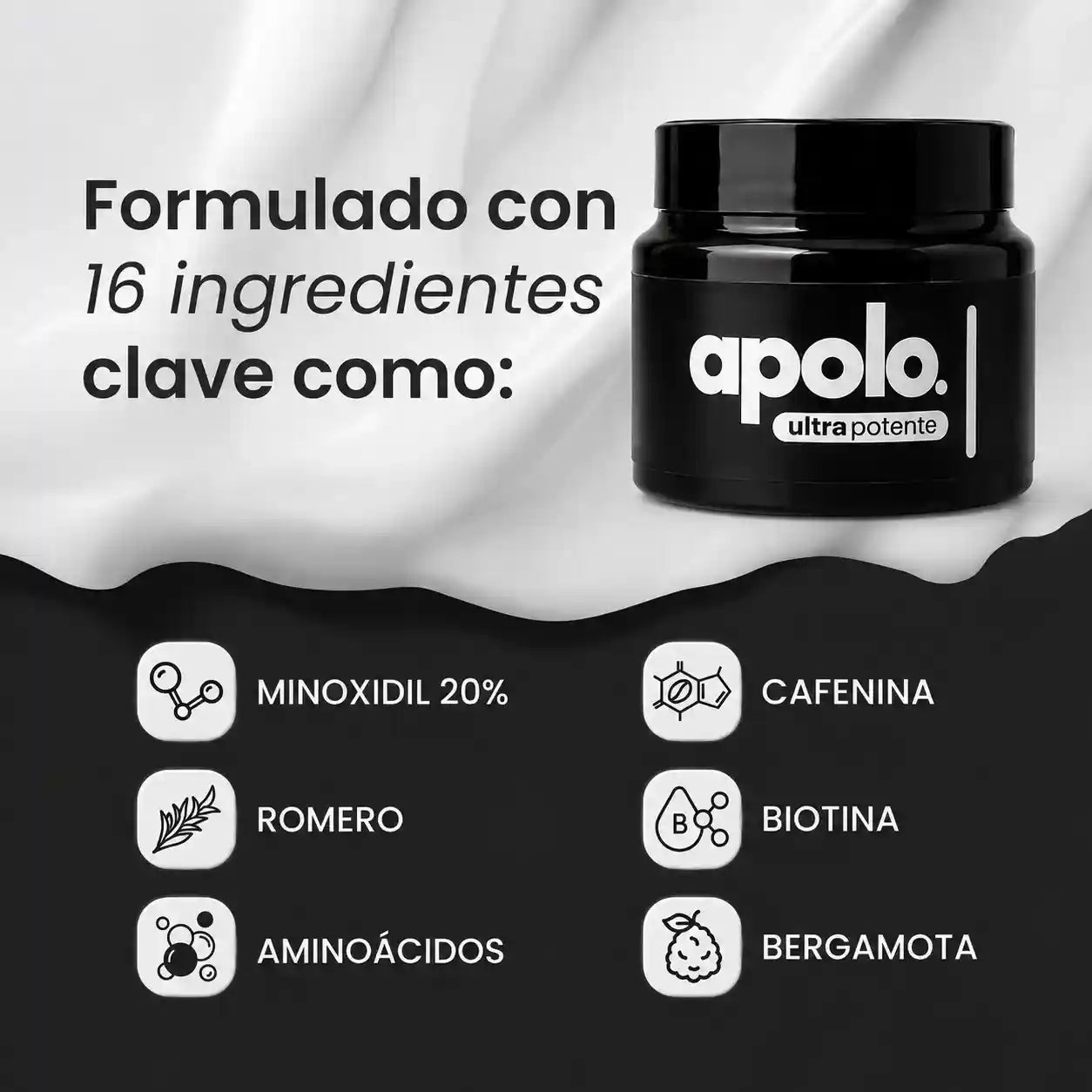 Apolo para Crecimiento de Barba Ultra Potente